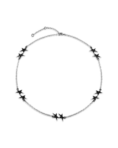 collane two jeys BLACK ENAMELED ICON NECKLACE