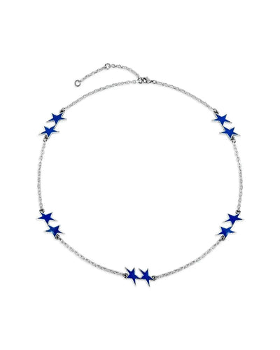 collane two jeys BLUE ENAMELED ICON NECKLACE