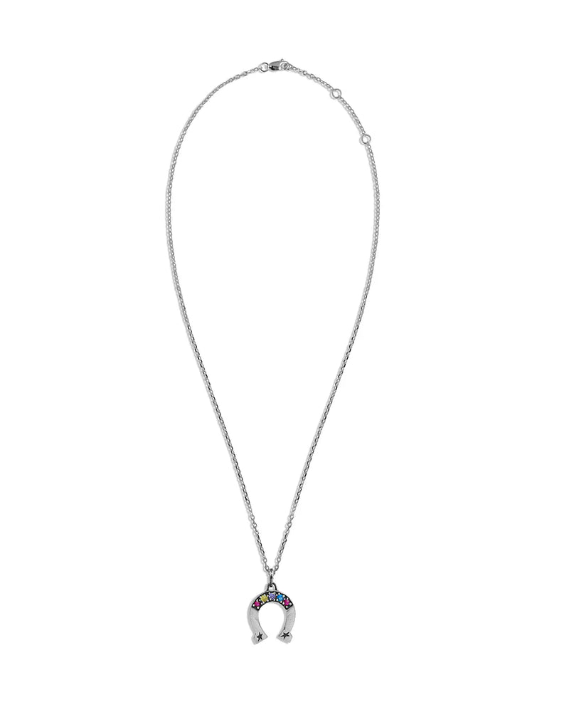 two jeys collane Multicolor Stone Horseshoe Necklace