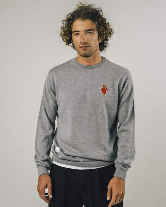 brava fabrics E.T. RED HODDIE SWEATER - GREY foto 1