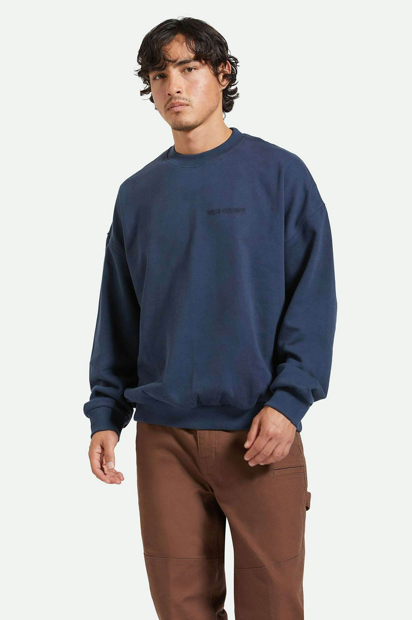 brixton felpe Embroidered Heavy Weight Crew