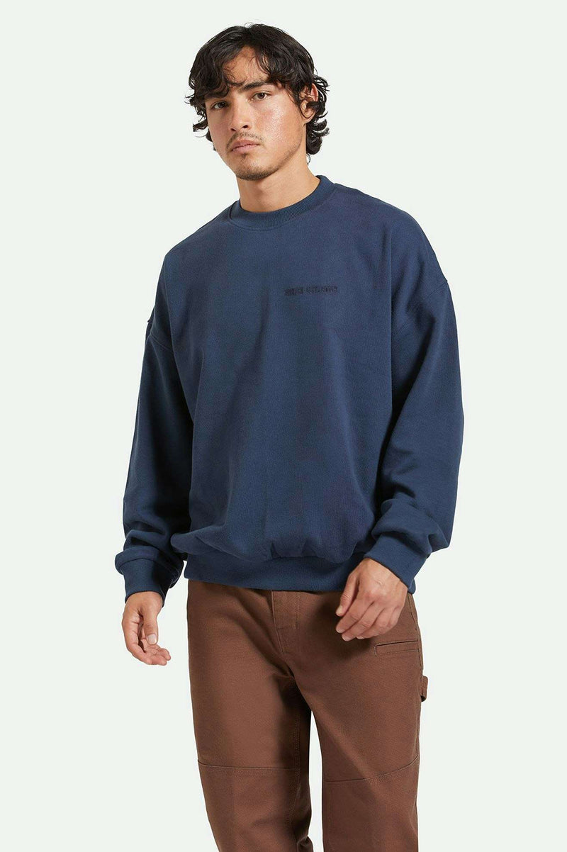 brixton felpe Embroidered Heavy Weight Crew