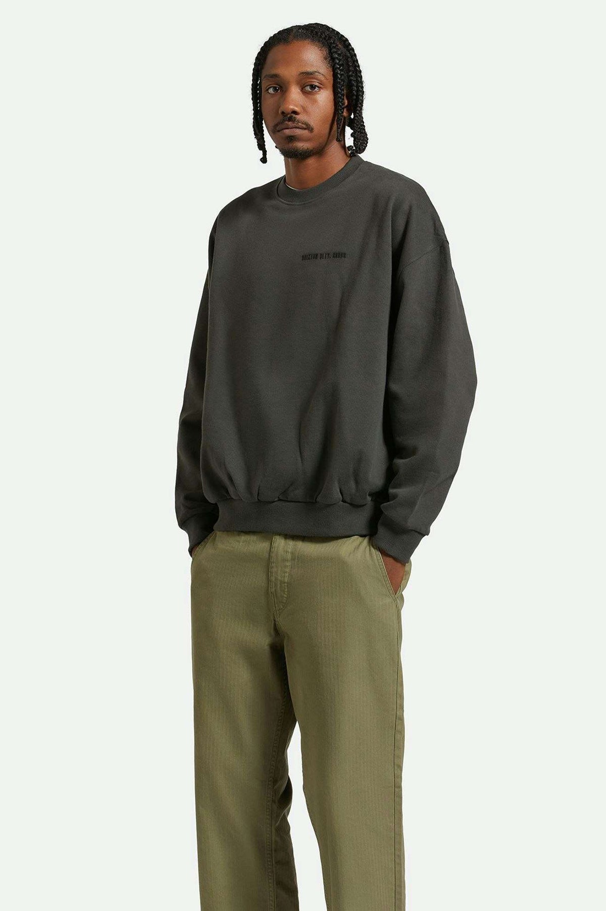 brixton felpe Embroidered Heavy Weight Crew