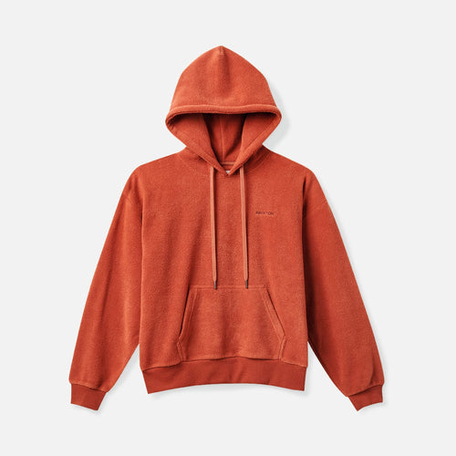 felpe brixton WEEKENDER BLANKET HOODIE - BURNT HENNA