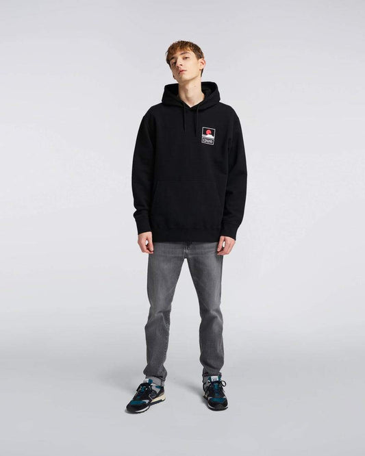 edwin Sunset On Mt Fuji Hoodie Sweat Black foto 1