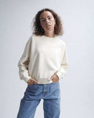 felpe edwin W CORE SWEAT WHISPER WHITE