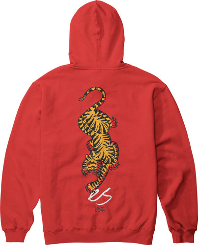 felpe es TIGER BLOCK HOODIE - RED