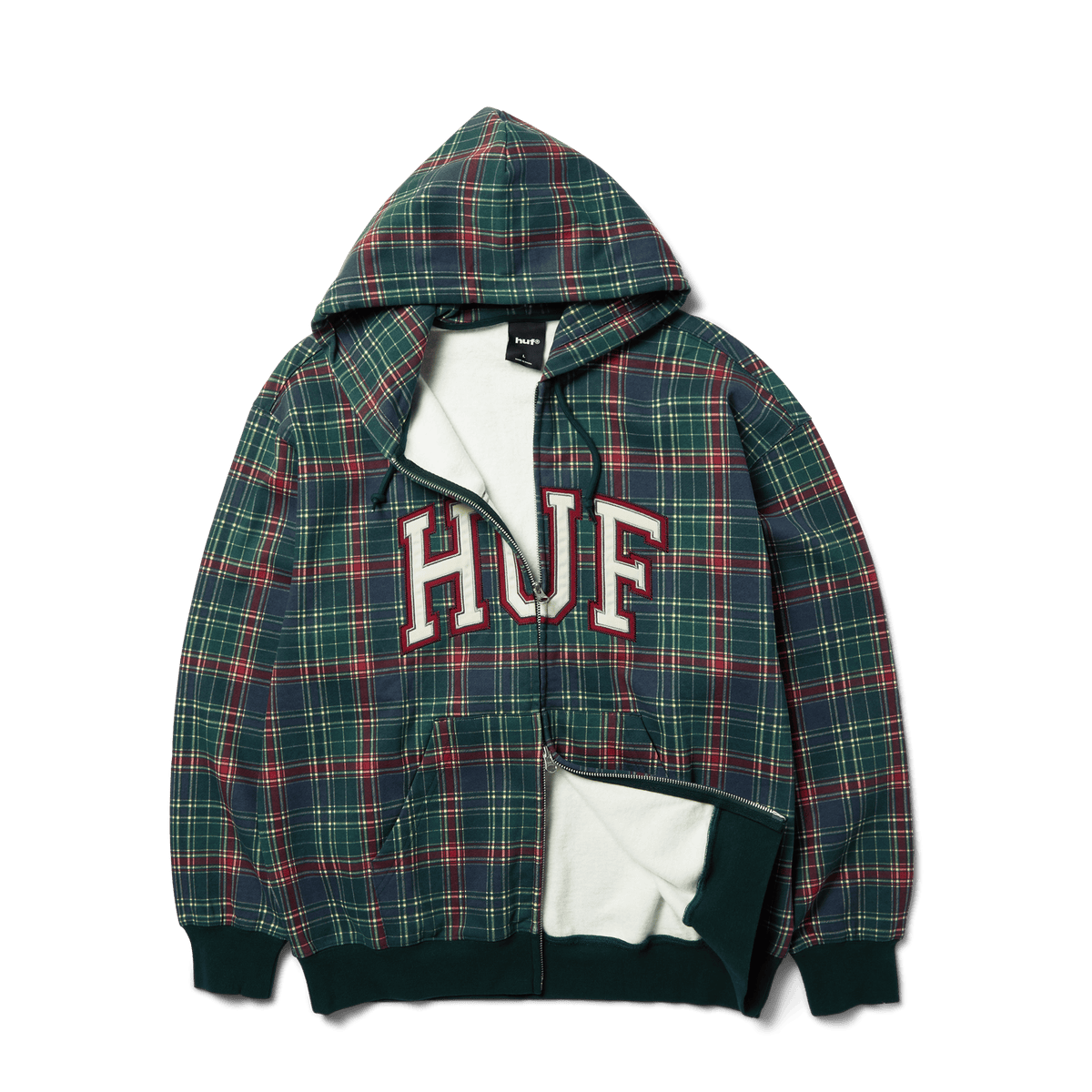 huf felpe Arch Plaid Fz Heavyweight Hoodie