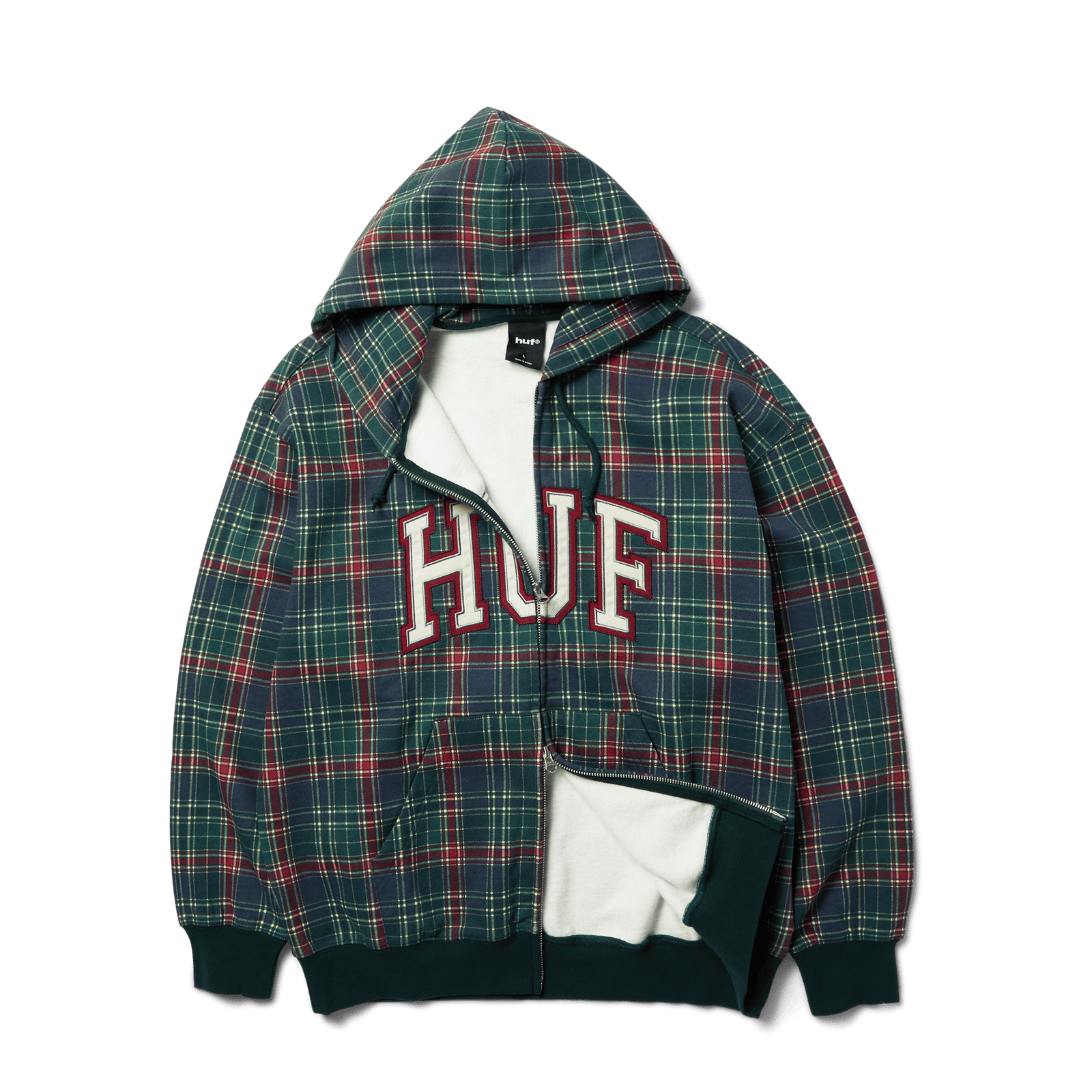 huf felpe Arch Plaid Fz Heavyweight Hoodie
