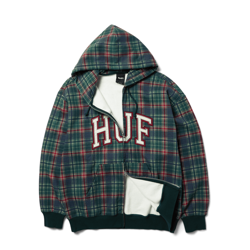 huf felpe Arch Plaid Fz Heavyweight Hoodie