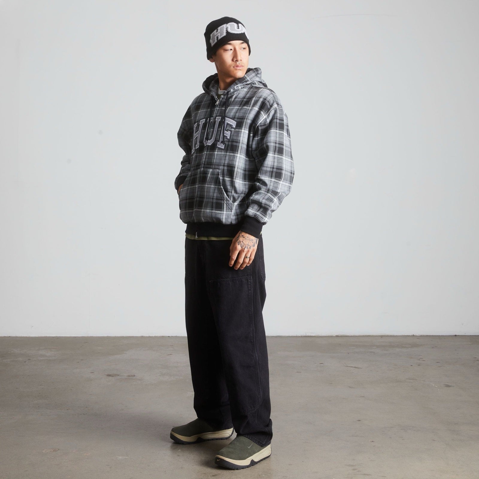 huf felpe Arch Plaid Fz Heavyweight Hoodie
