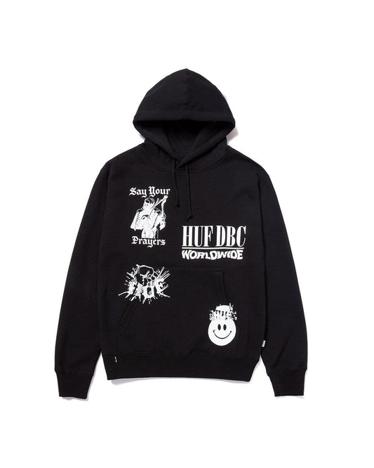 huf Disorder P/O Hoodie Black foto 4