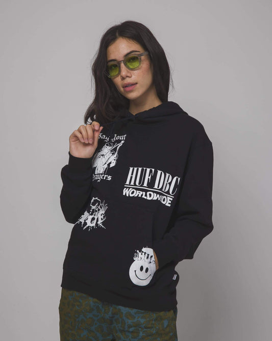 huf Disorder P/O Hoodie Black foto 1