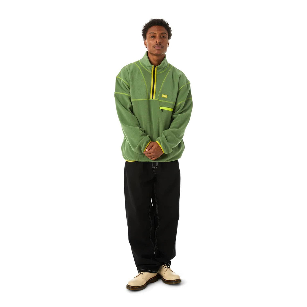 huf felpe ELYSIAN QUARTER ZIP FLEECE