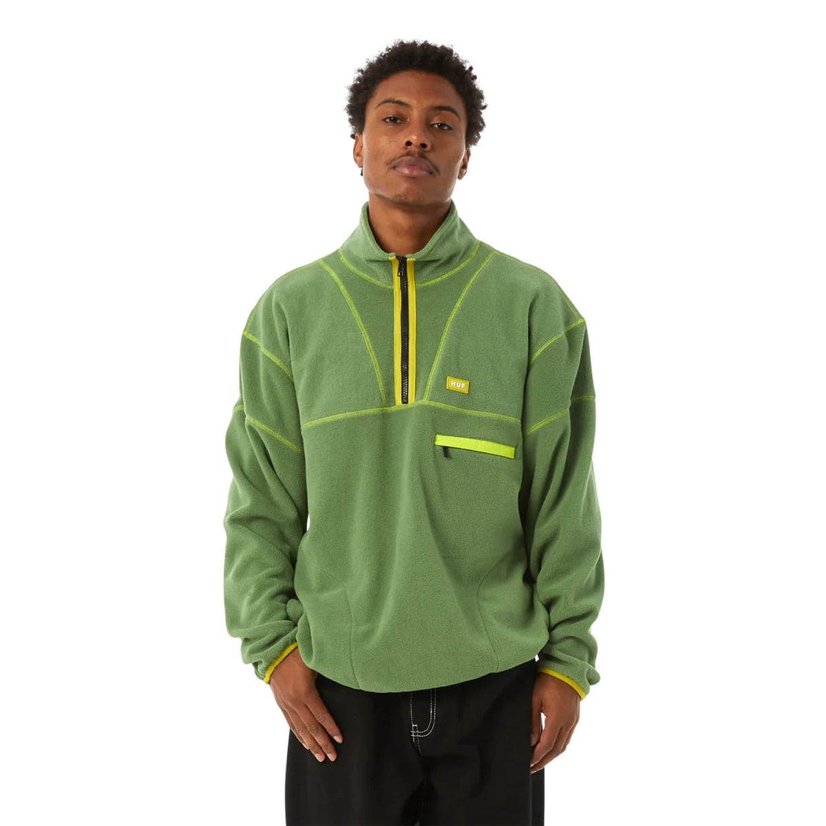 huf felpe ELYSIAN QUARTER ZIP FLEECE