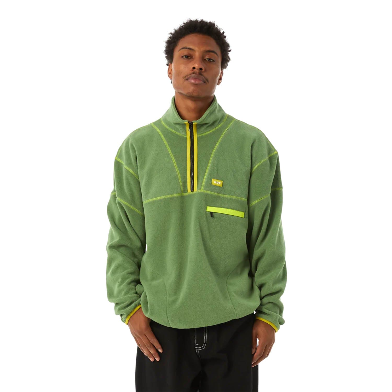 huf felpe ELYSIAN QUARTER ZIP FLEECE
