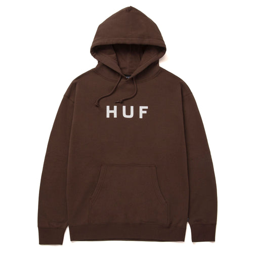 felpe huf ESSENTIALS OG LOGO P/O HOODIE - CHOCOLATE