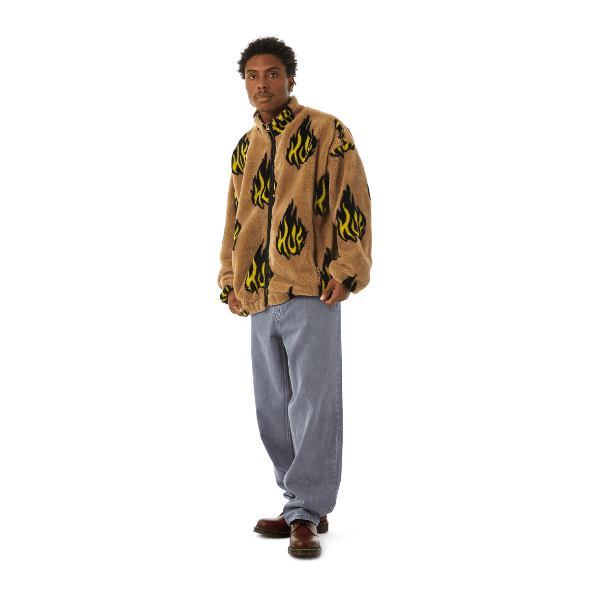 huf felpe FLAMIN ZIP SHERPA FLEECE