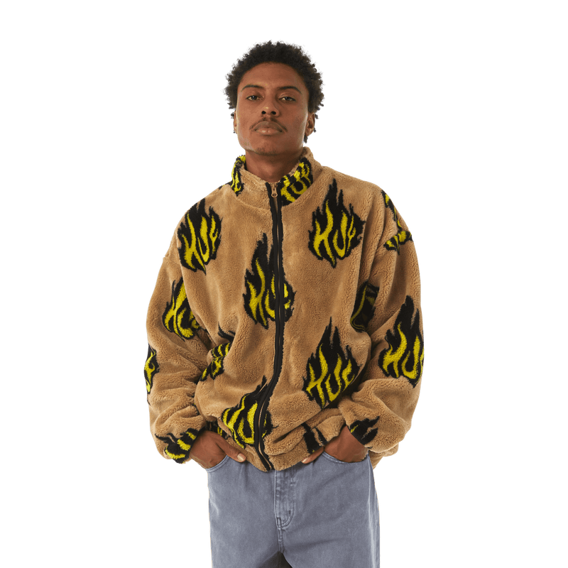 huf felpe FLAMIN ZIP SHERPA FLEECE