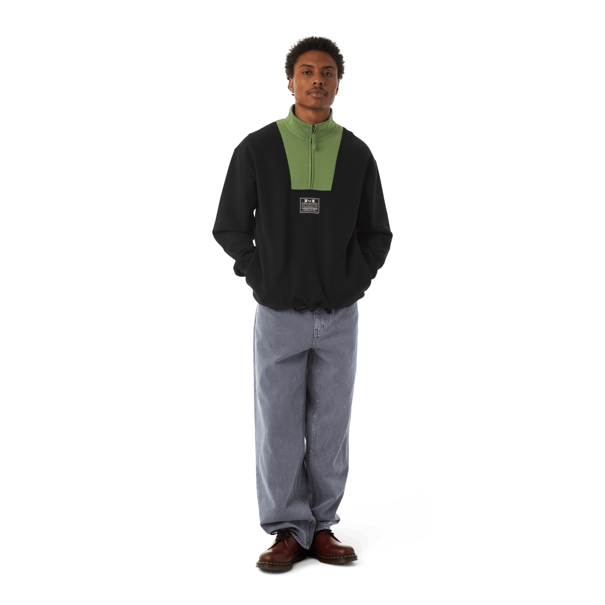 huf felpe HARRISON 1 4 ZIP FLEECE