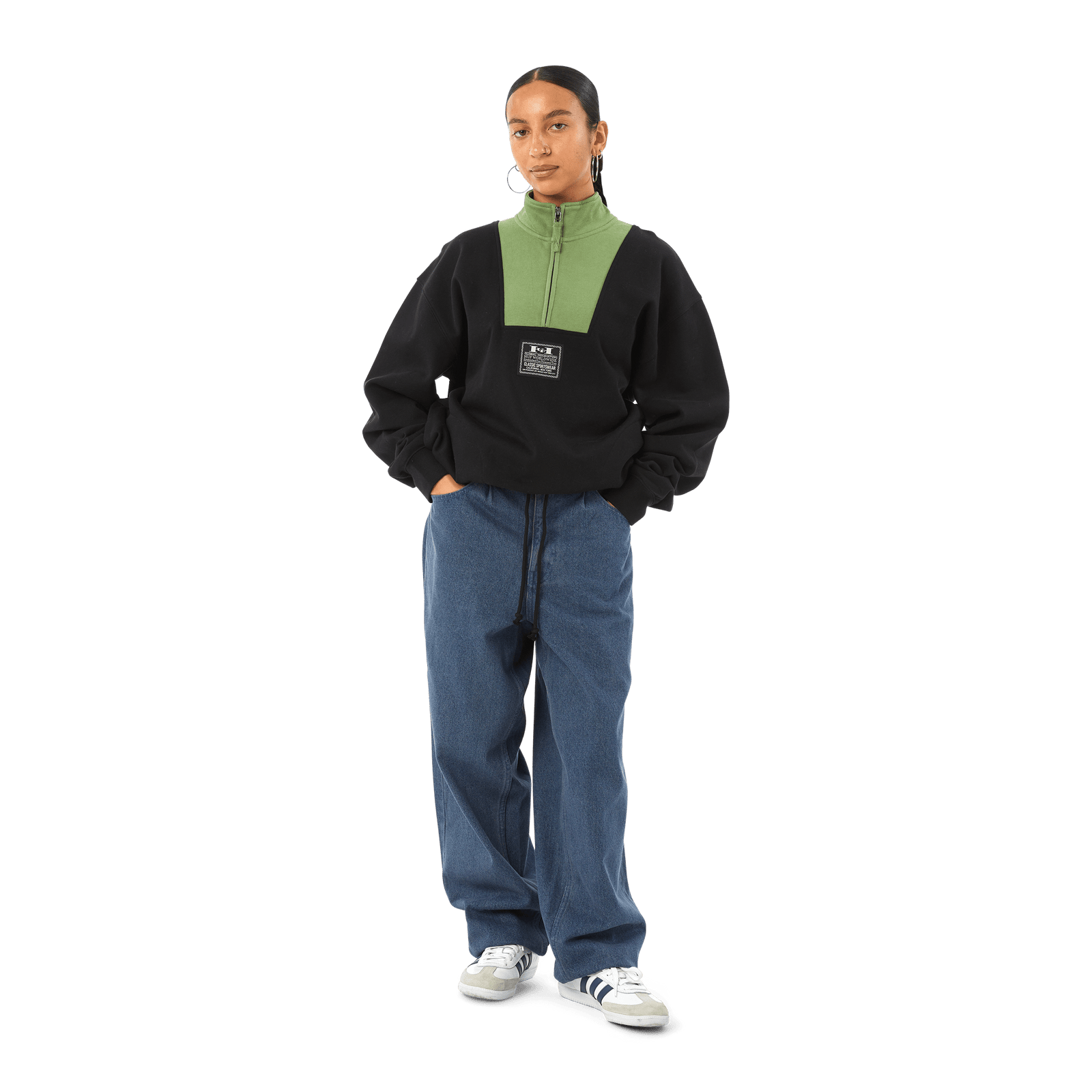 huf felpe HARRISON 1 4 ZIP FLEECE