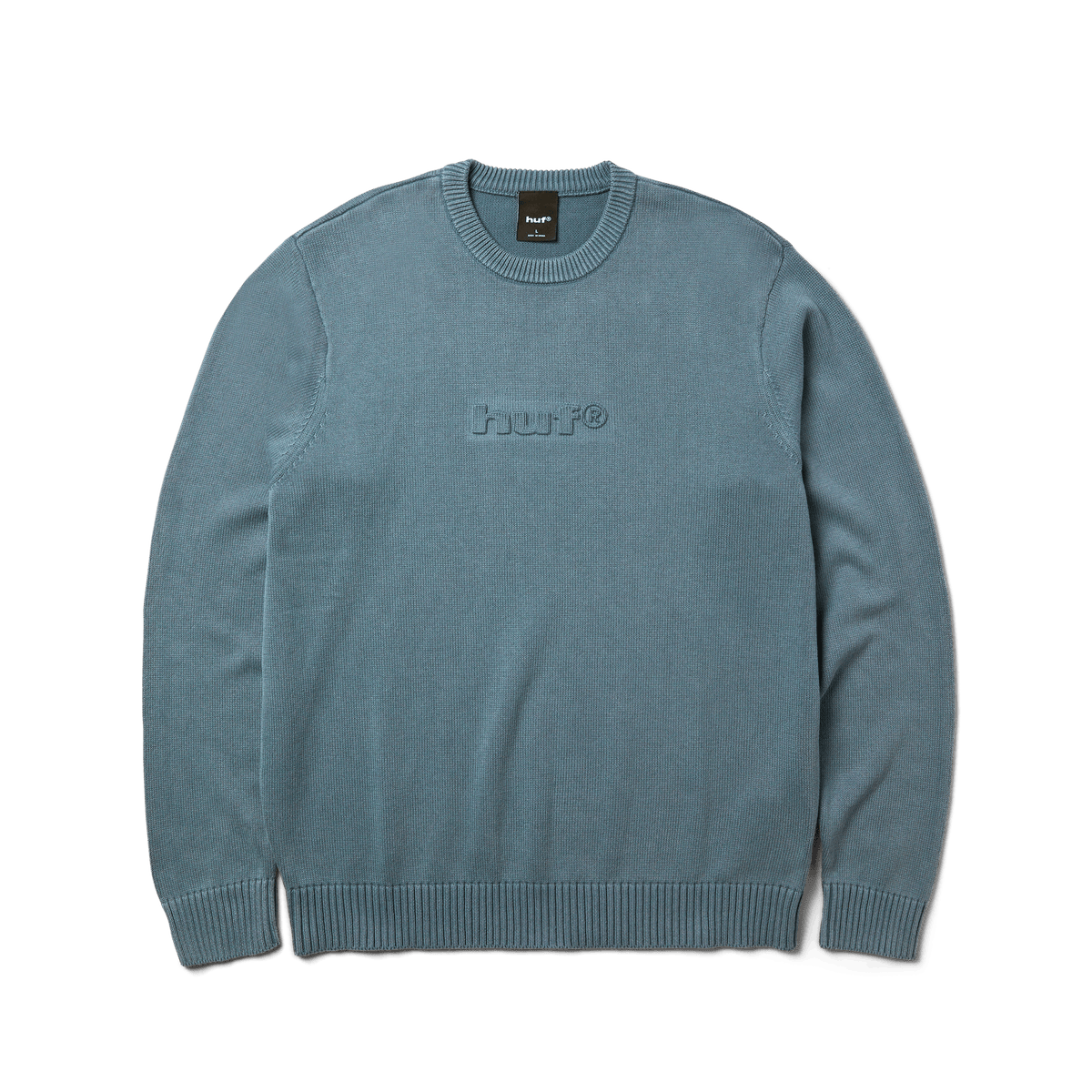 huf felpe Pacific Wash Embossed Crewneck