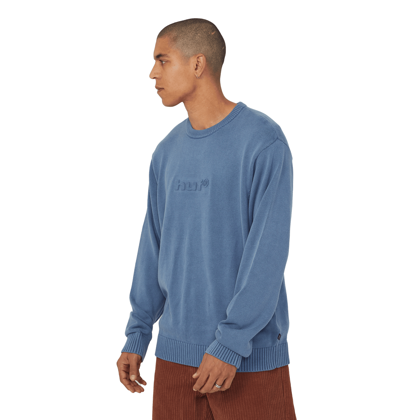 huf felpe Pacific Wash Embossed Crewneck