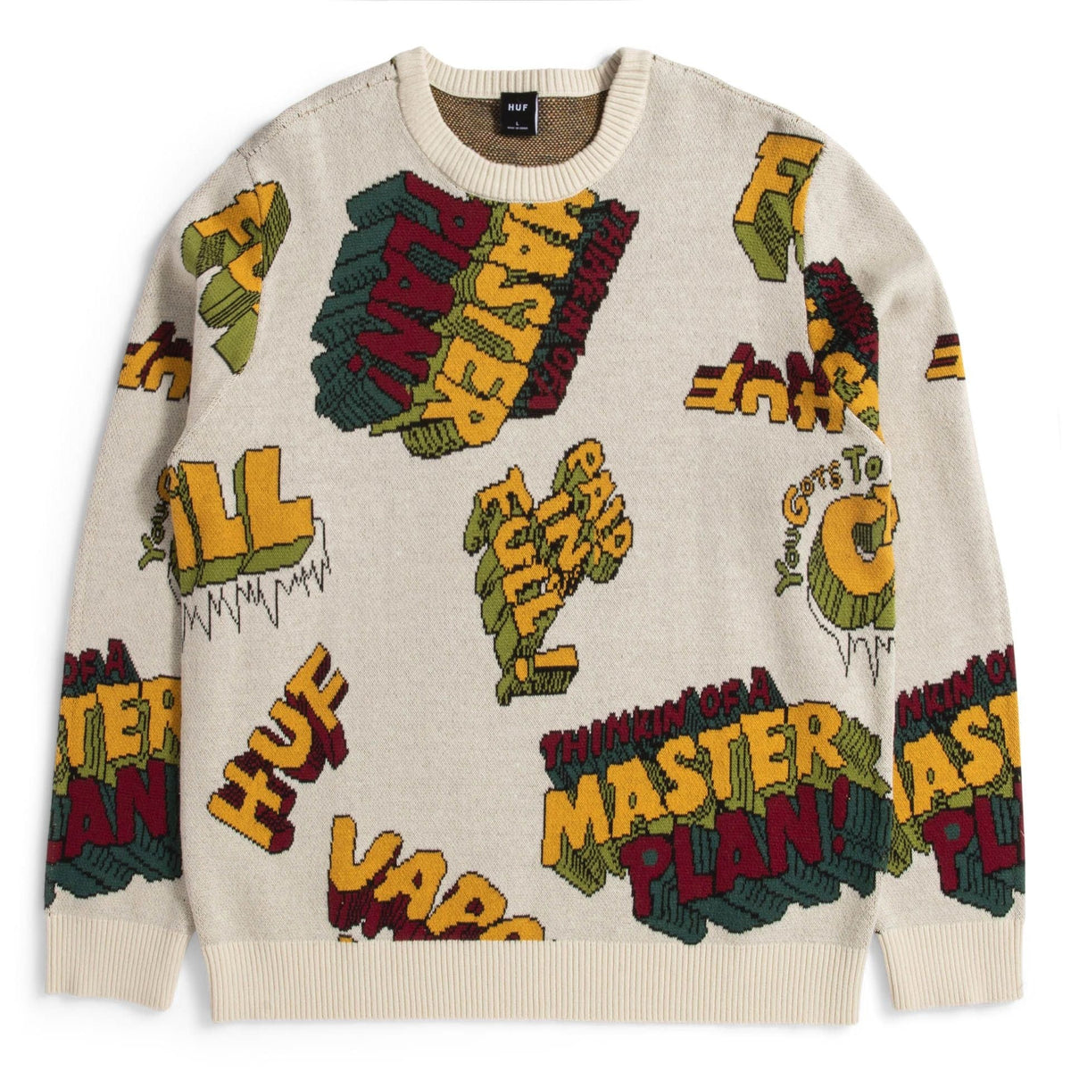 huf felpe PAID IN FULL CREWNECK SWEATER