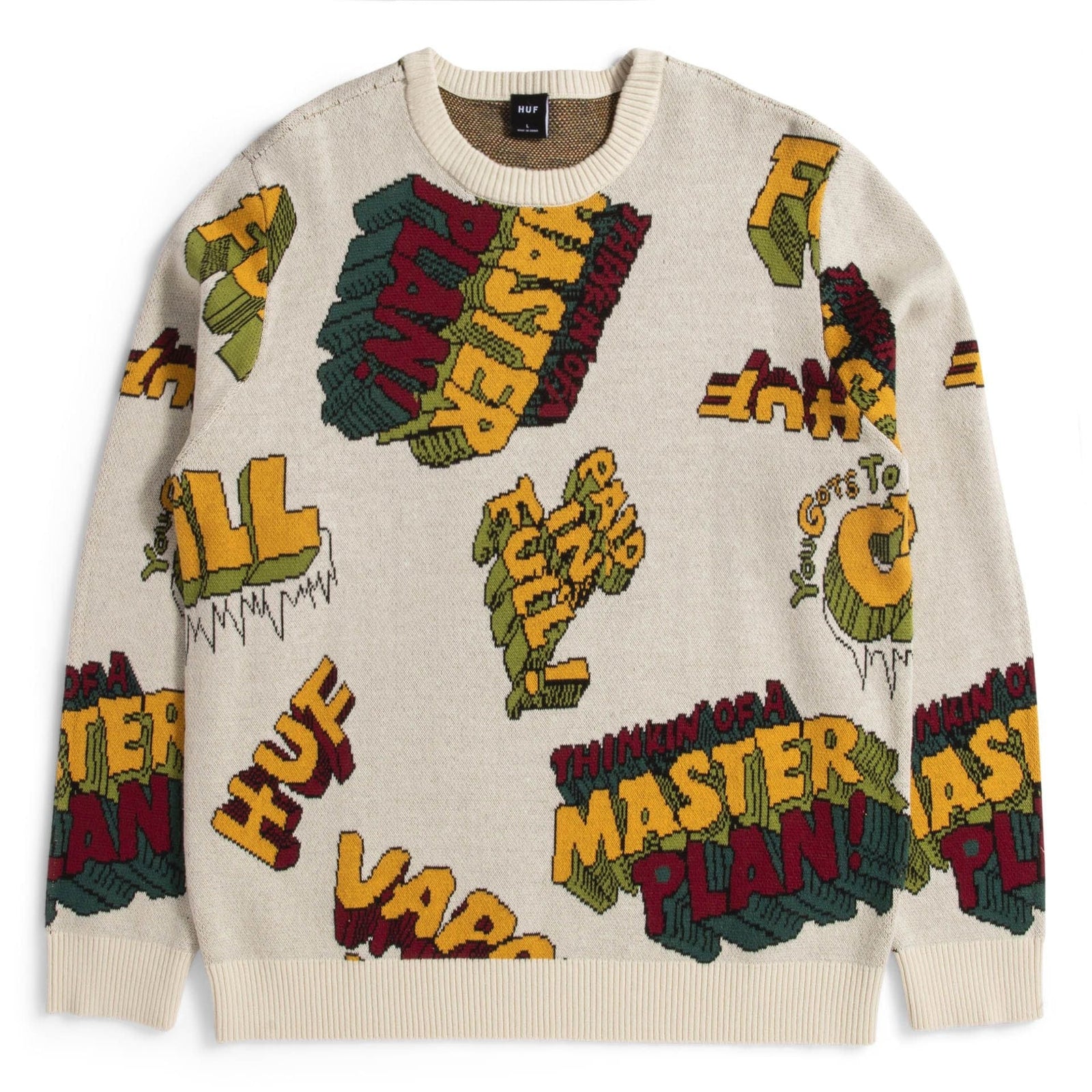 huf felpe PAID IN FULL CREWNECK SWEATER