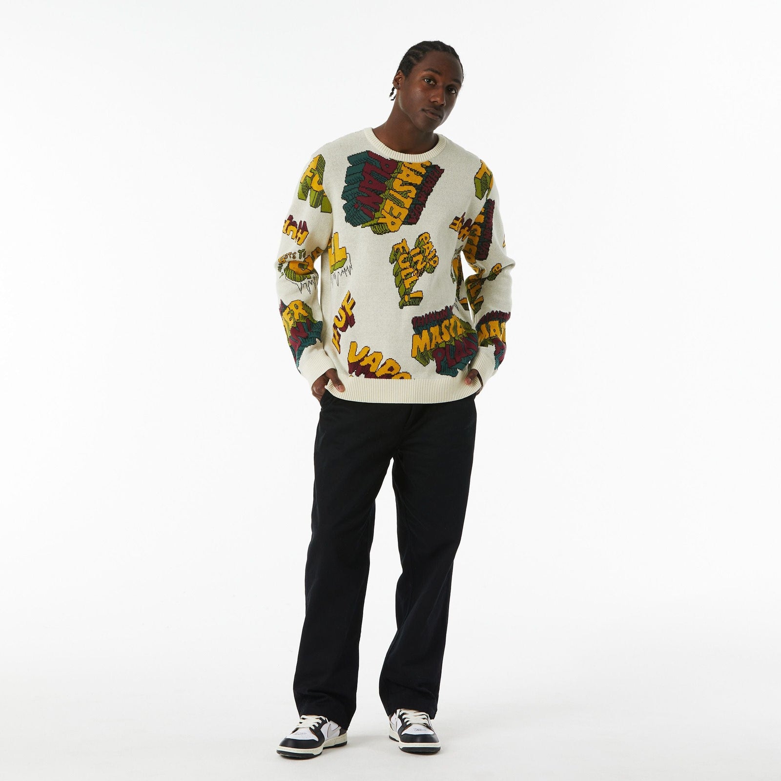 huf felpe PAID IN FULL CREWNECK SWEATER