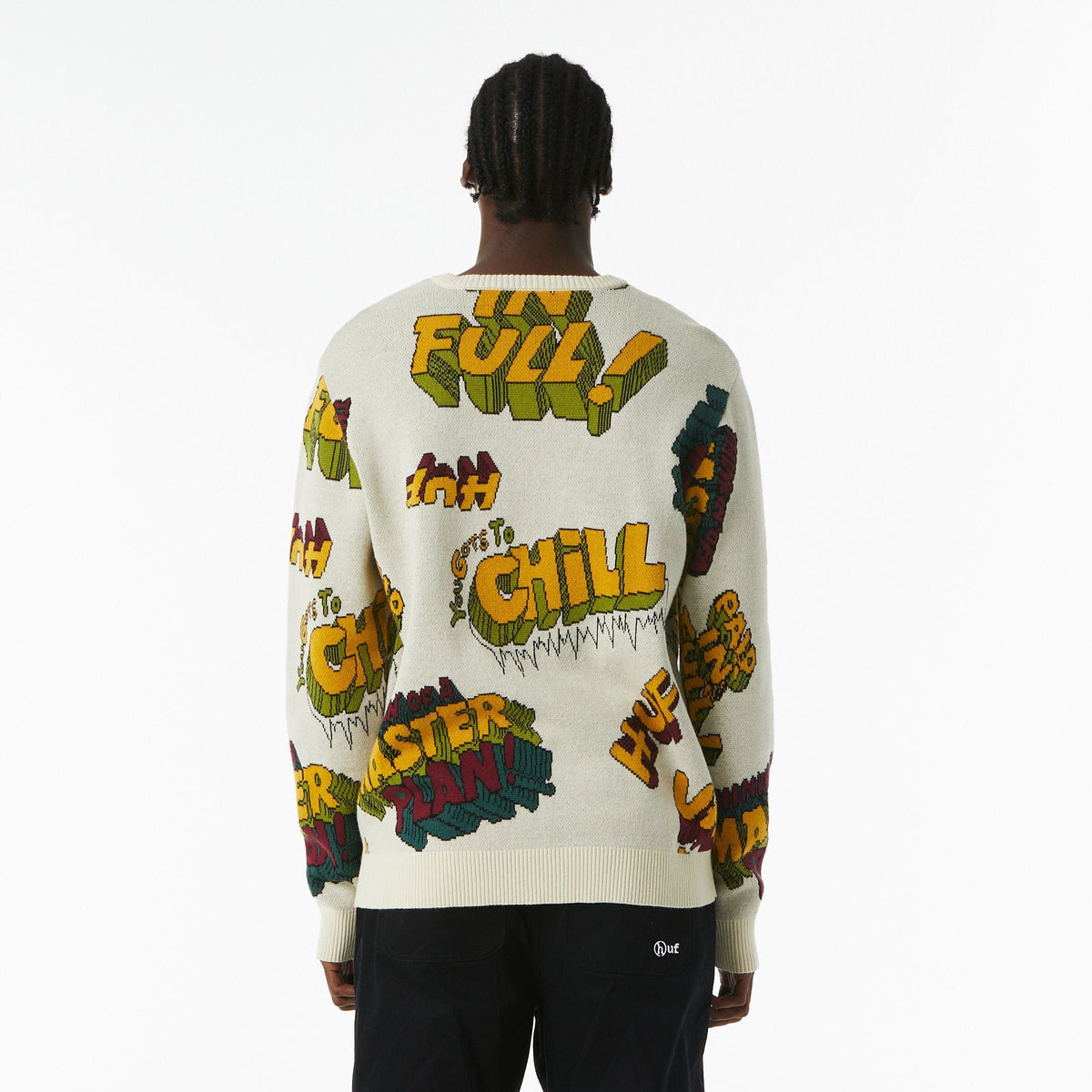 huf felpe PAID IN FULL CREWNECK SWEATER