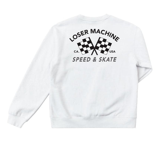 loser machine Daytona Wicking Crew Fleece White foto 1