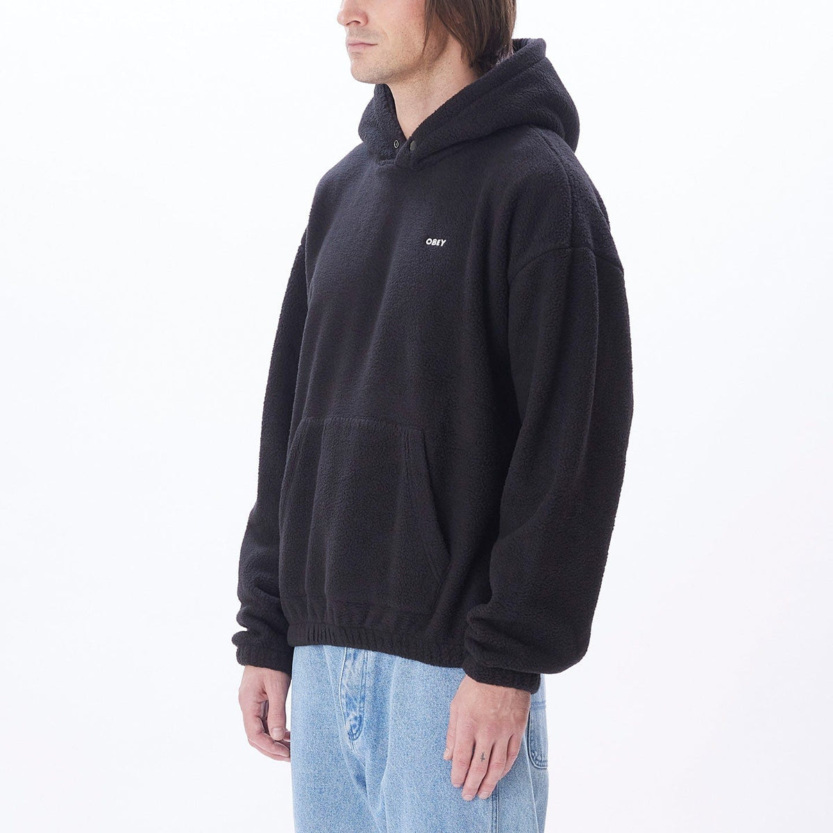obey felpe BOLD POLAR FLEECE HOOD