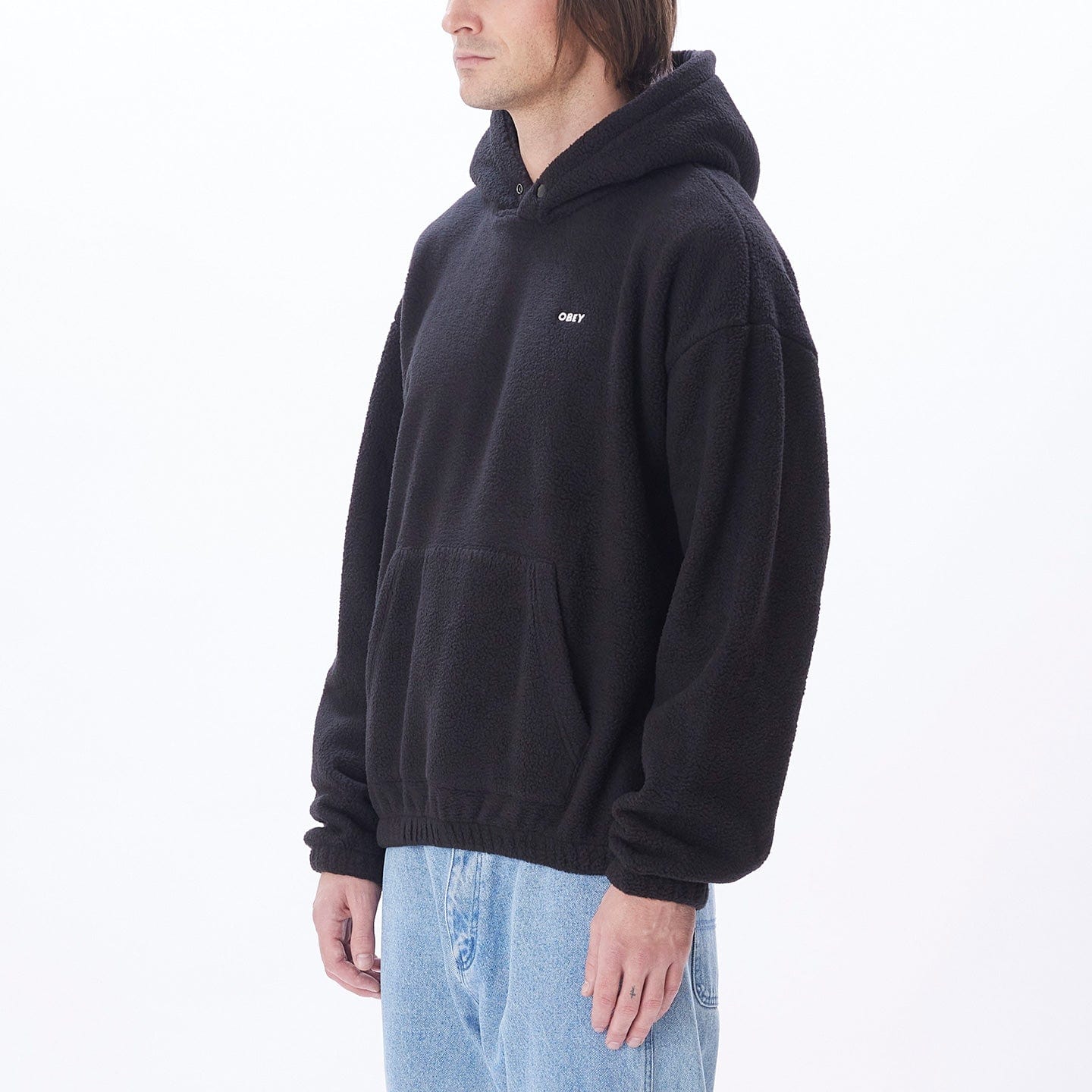 obey felpe BOLD POLAR FLEECE HOOD