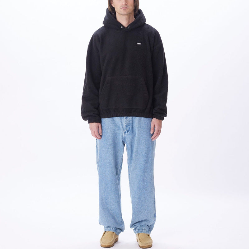 obey felpe BOLD POLAR FLEECE HOOD