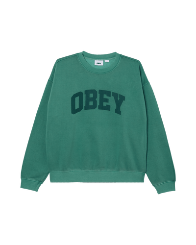 felpe obey COLLEGIATE PIGMENT CREW FLEECE
