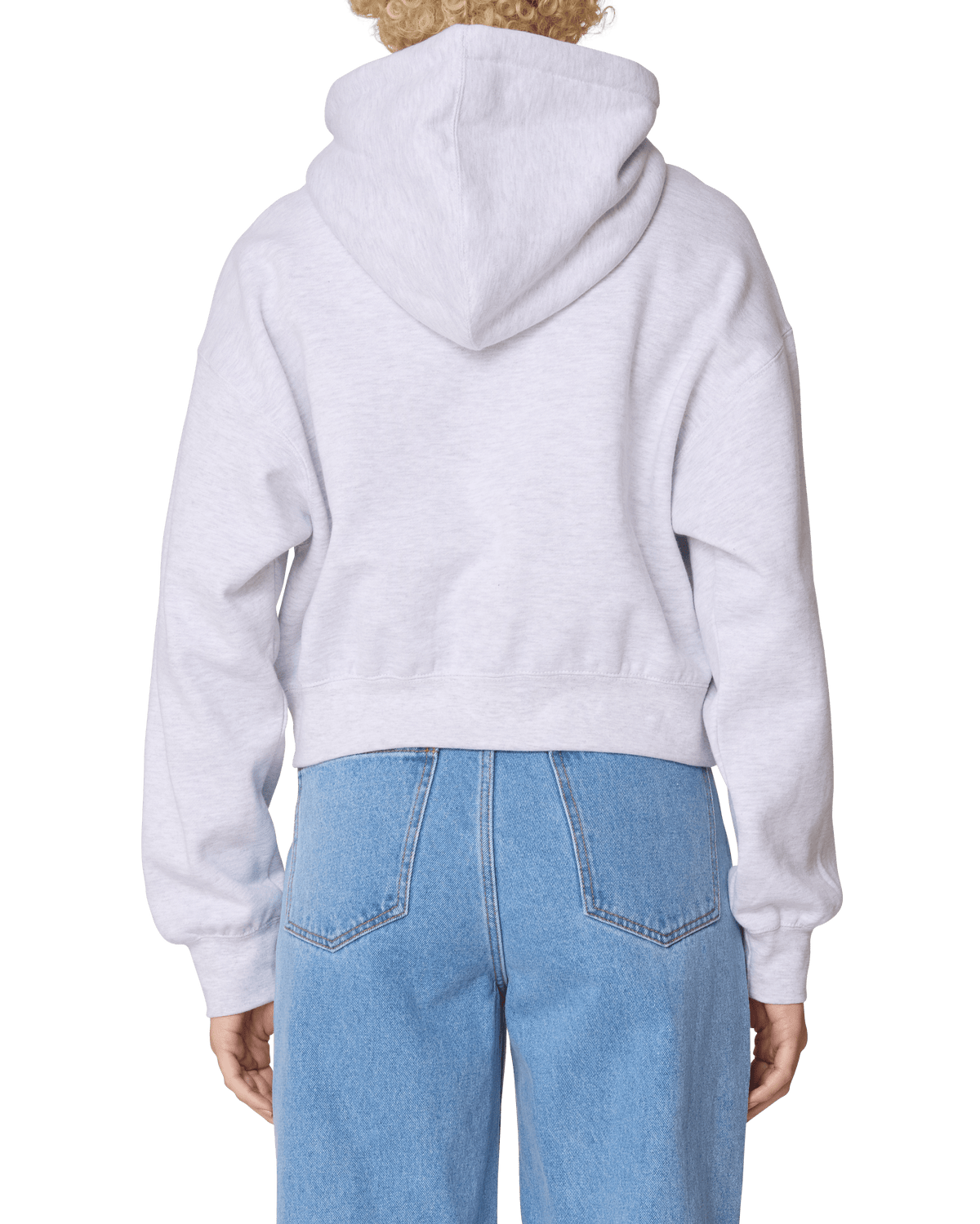 obey felpe Handwriting Cropped Hood Fleece