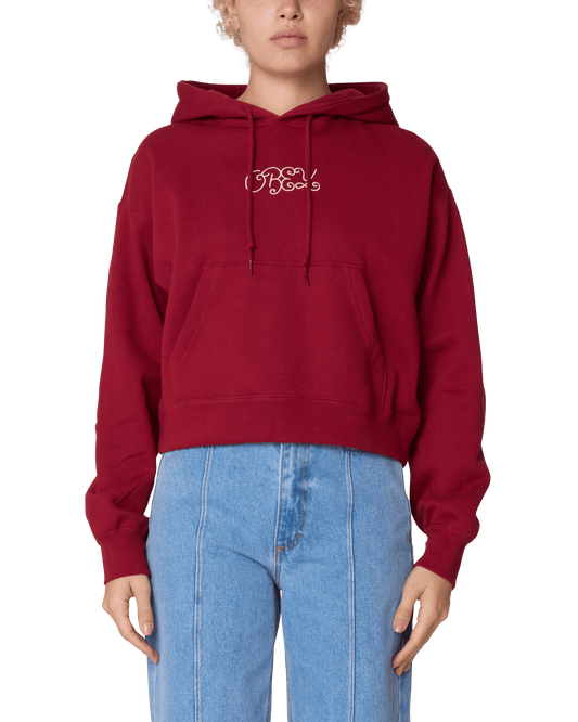 obey Handwriting Cropped Hood Fleece foto 1