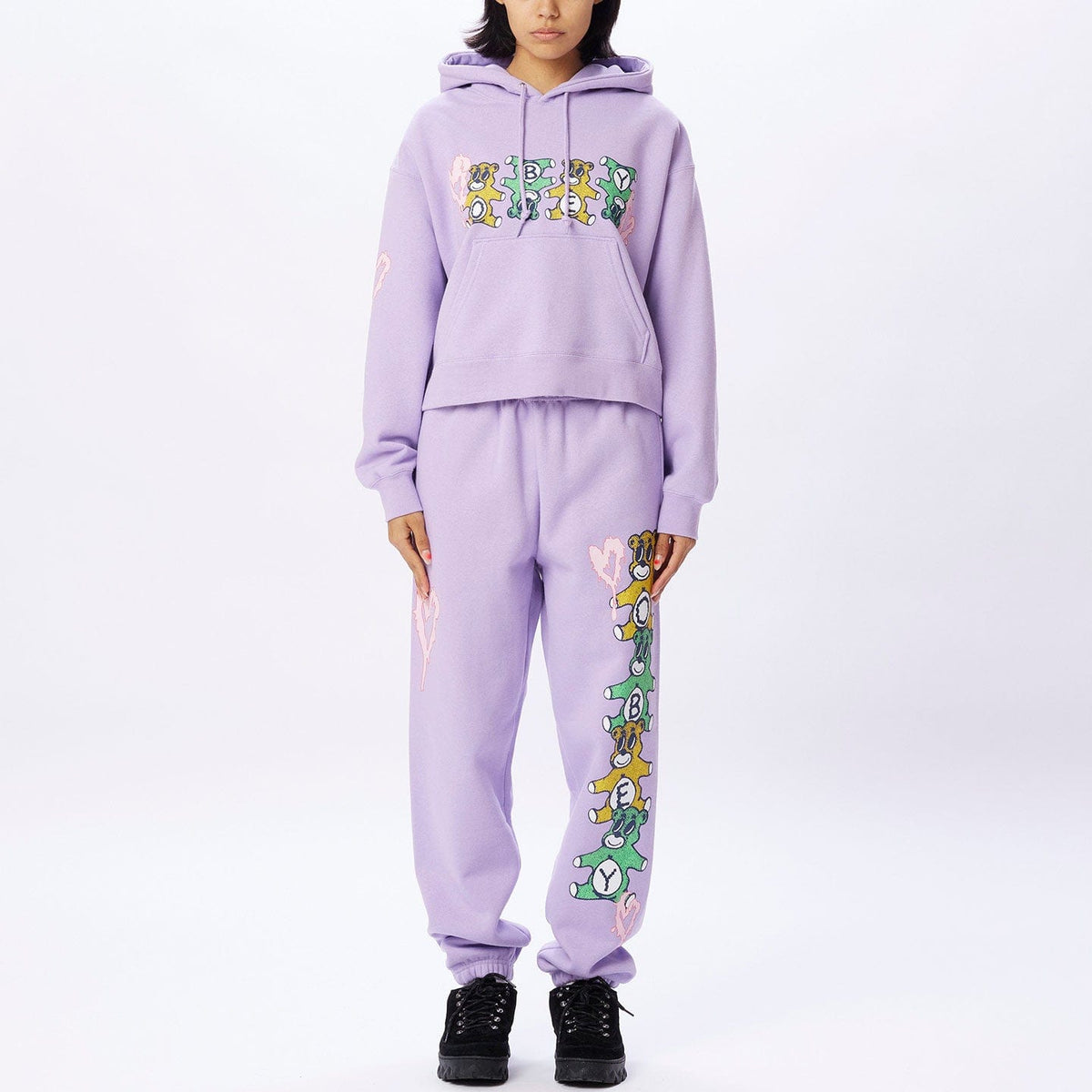 obey felpe HAPPY BEARS CROPPED HOOD MATCHING SETS SPECIALTY