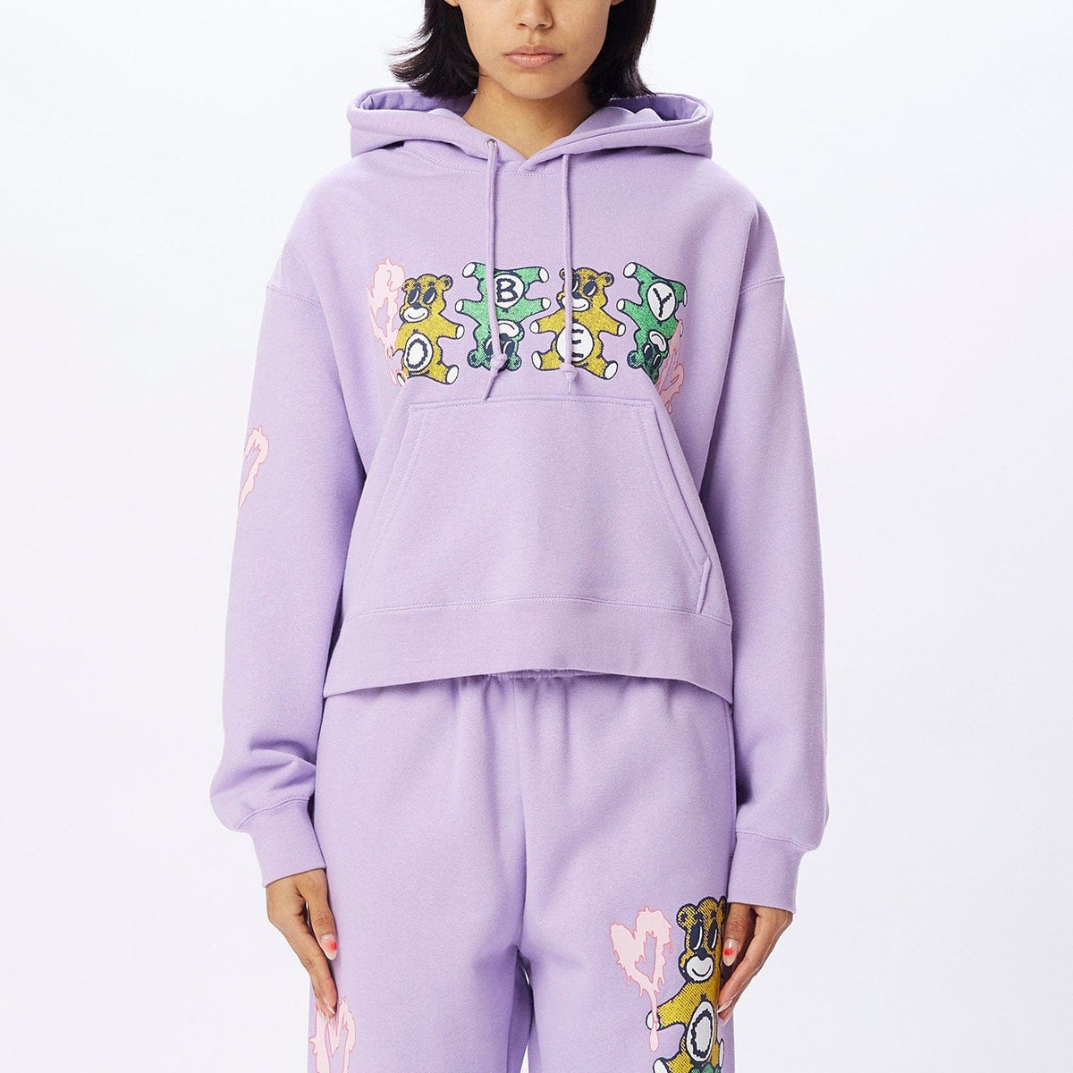 obey felpe HAPPY BEARS CROPPED HOOD MATCHING SETS SPECIALTY