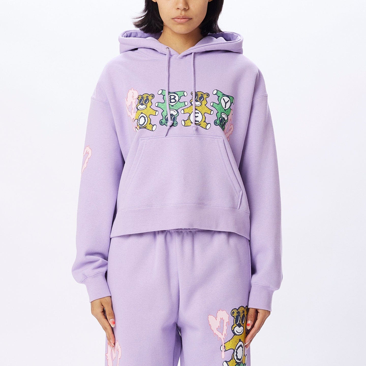 obey felpe HAPPY BEARS CROPPED HOOD MATCHING SETS SPECIALTY