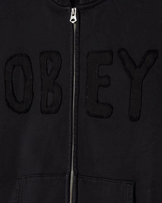 obey Hybrid Faded Zip Hood Fleece foto 4