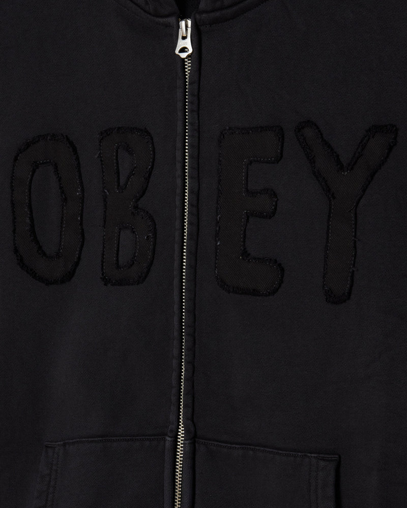 obey felpe Hybrid Faded Zip Hood Fleece