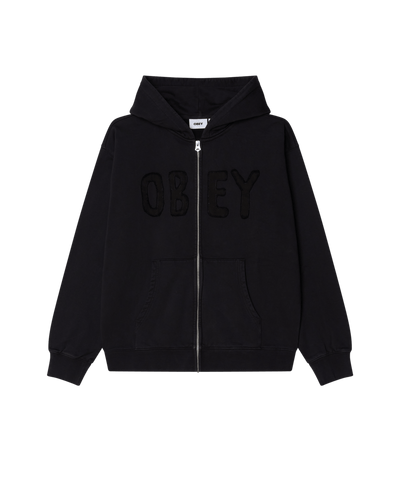 felpe obey HYBRID FADED ZIP HOOD FLEECE