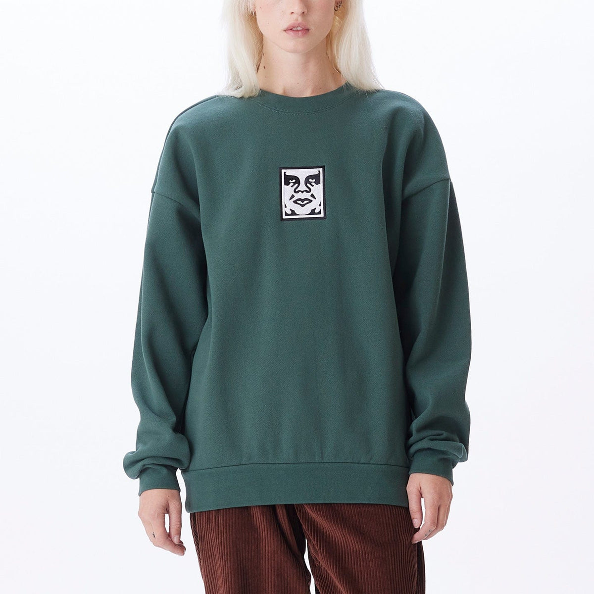 obey felpe ICON EXTRA HEAVY CREW II FLEECE