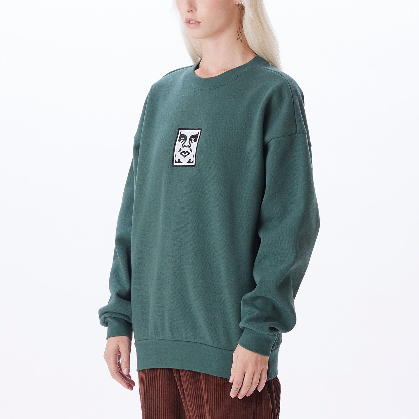obey felpe ICON EXTRA HEAVY CREW II FLEECE