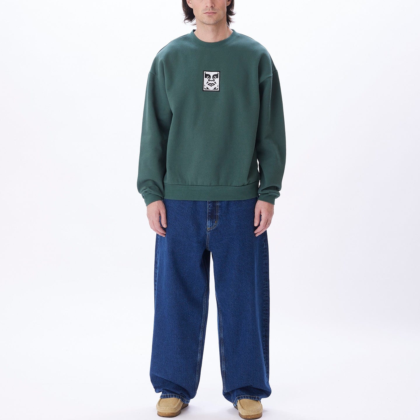 obey felpe ICON EXTRA HEAVY CREW II FLEECE