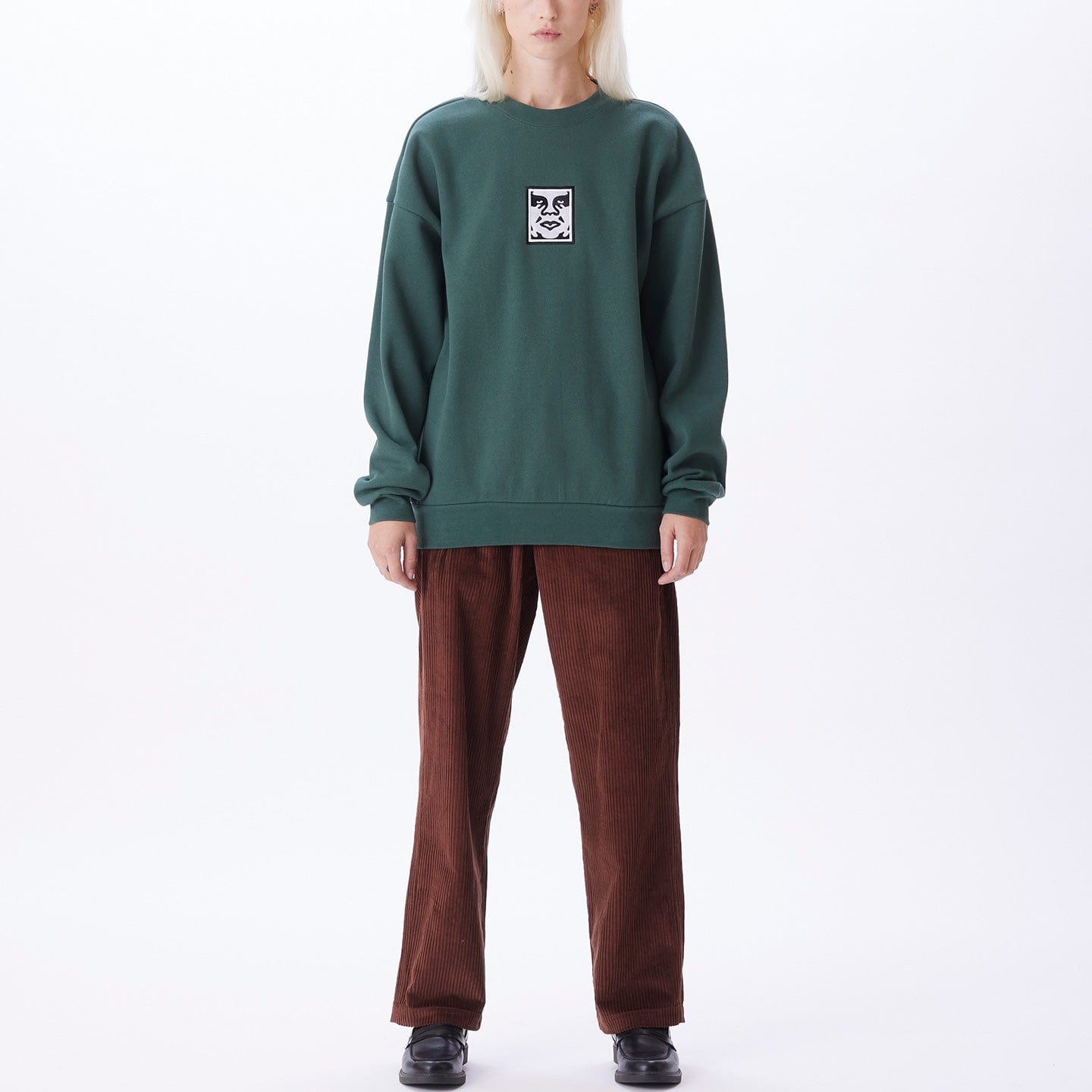 obey felpe ICON EXTRA HEAVY CREW II FLEECE