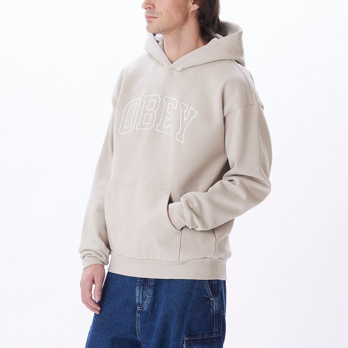 obey felpe INSTITUTE EXTRA HEAVY HOOD FLEECE