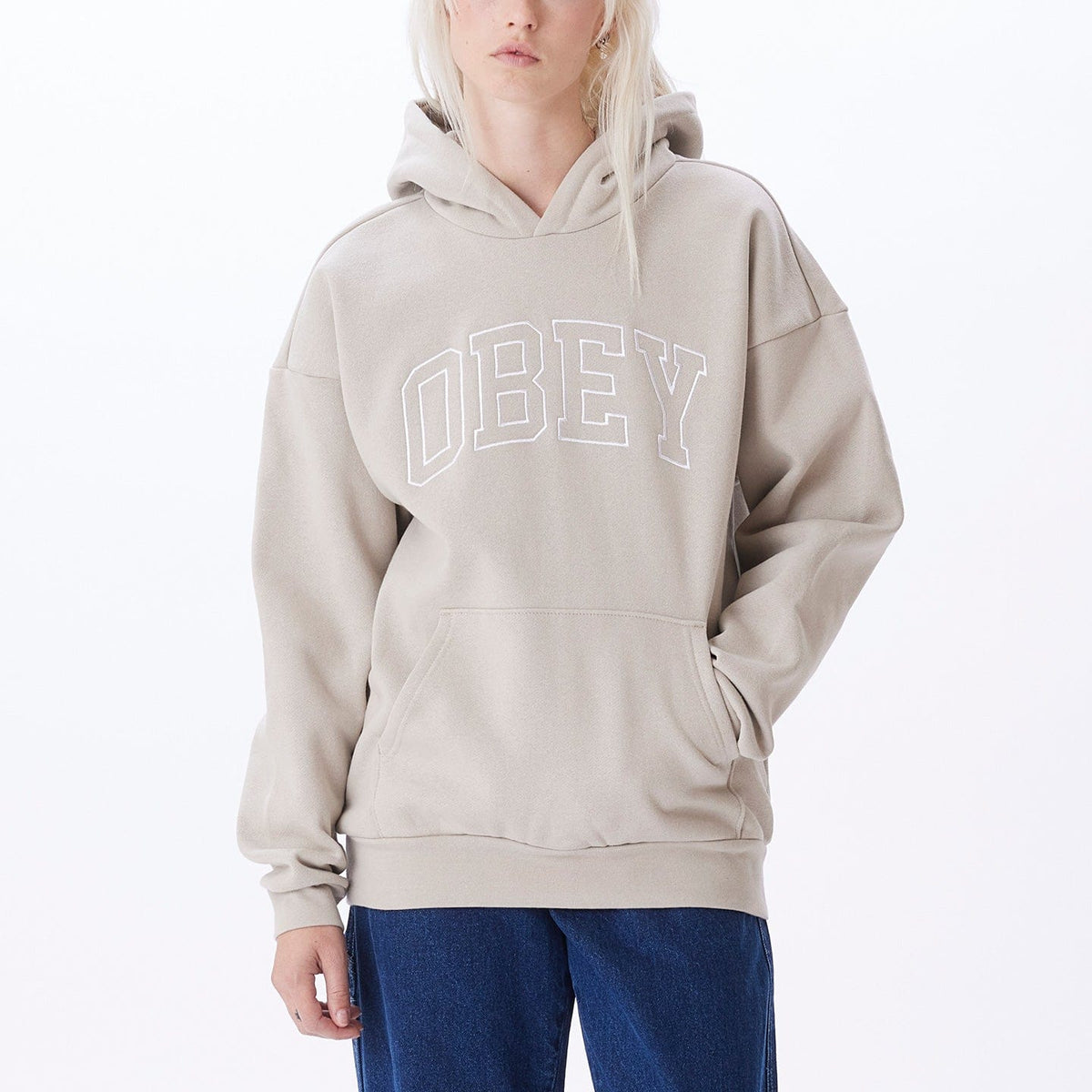 obey felpe INSTITUTE EXTRA HEAVY HOOD FLEECE